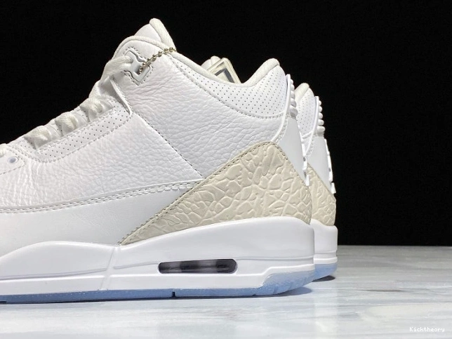 Kick Theory Jordan Air 136064-111 Triple 3 White Retro 0802